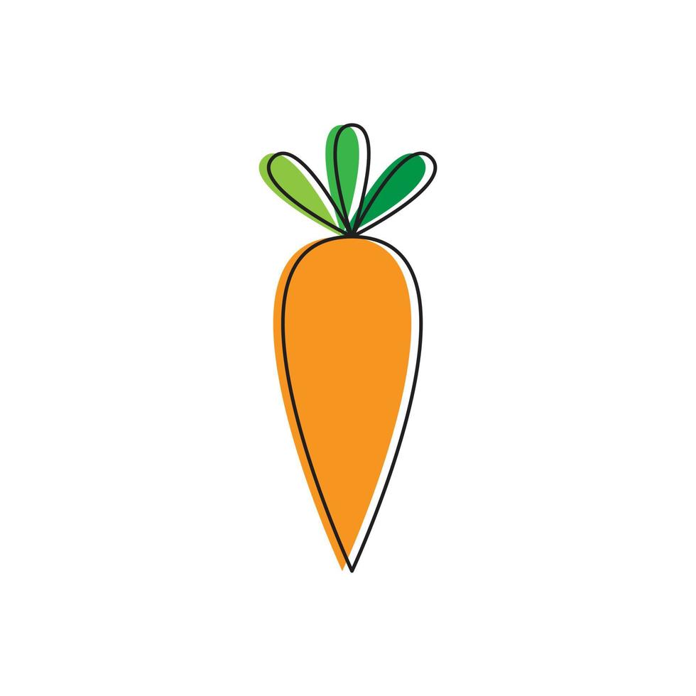 Carrot simple logo design idea vector