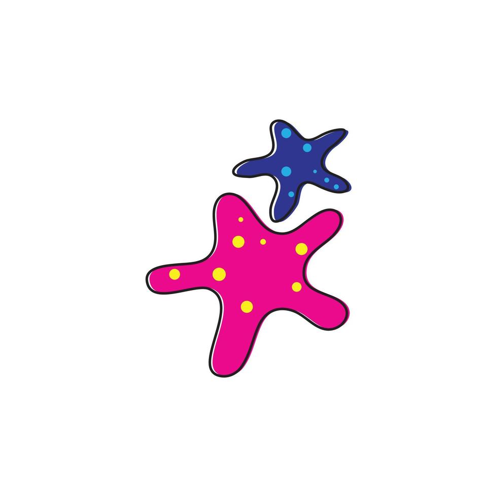 Starfish simple logo design vector