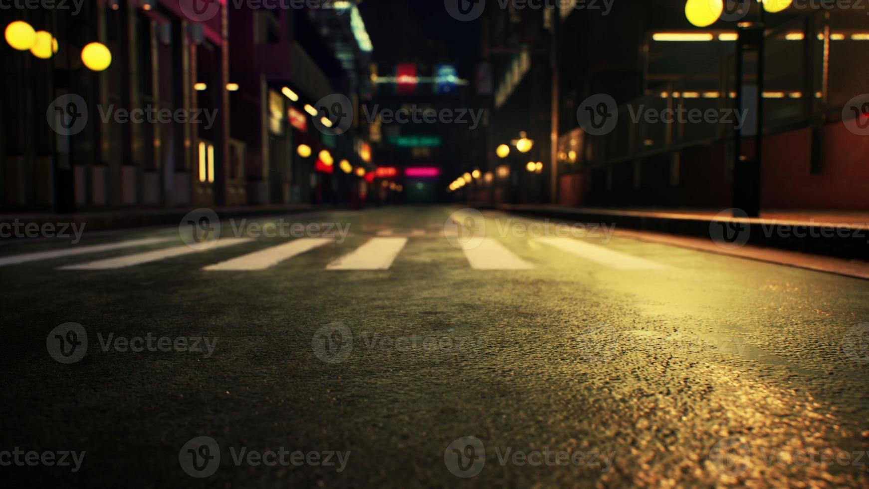 night scene of japan city with neon lights photo