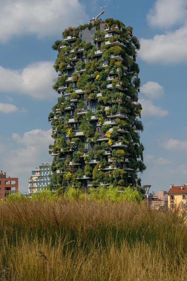 Milan italy 8 September 2020 Milan vertical forest photo