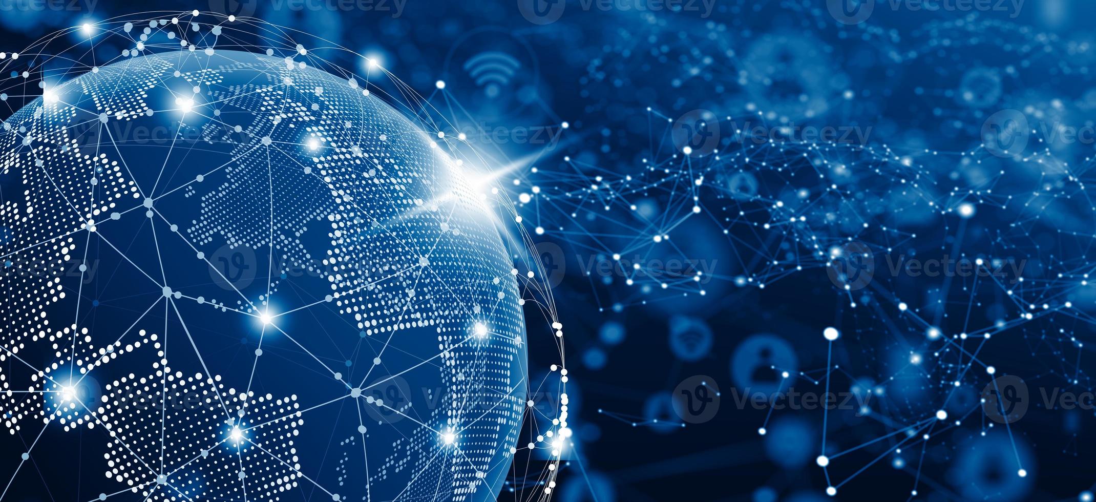 Global Business and Network connection concept. photo