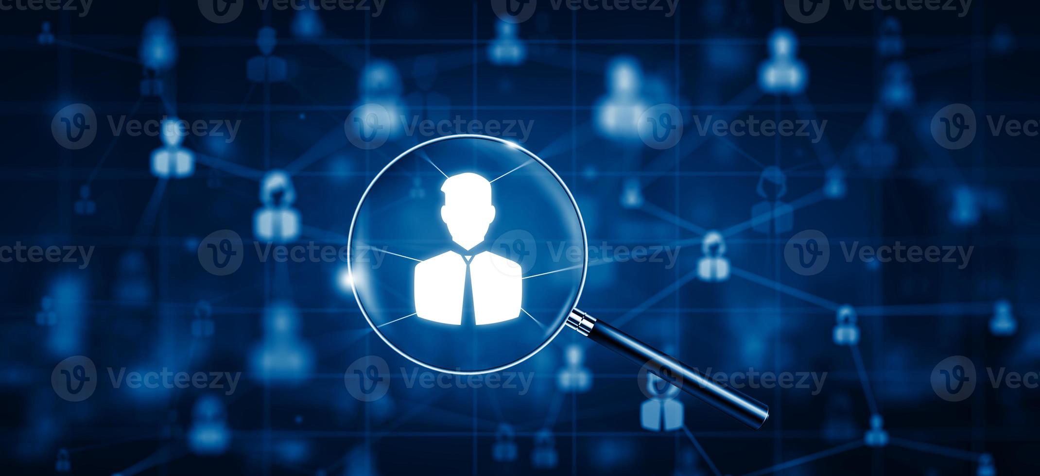 HR management, recruitment, employment, and headhunting concept. Depth of Field. photo
