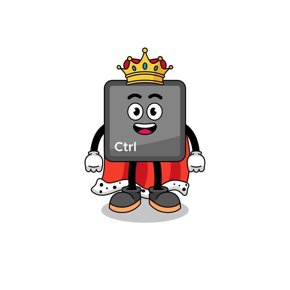 Mascot Illustration of keyboard control button king vector