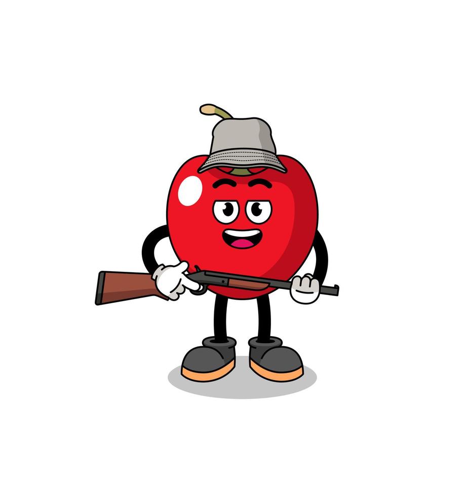 Cartoon Illustration of cherry hunter vector