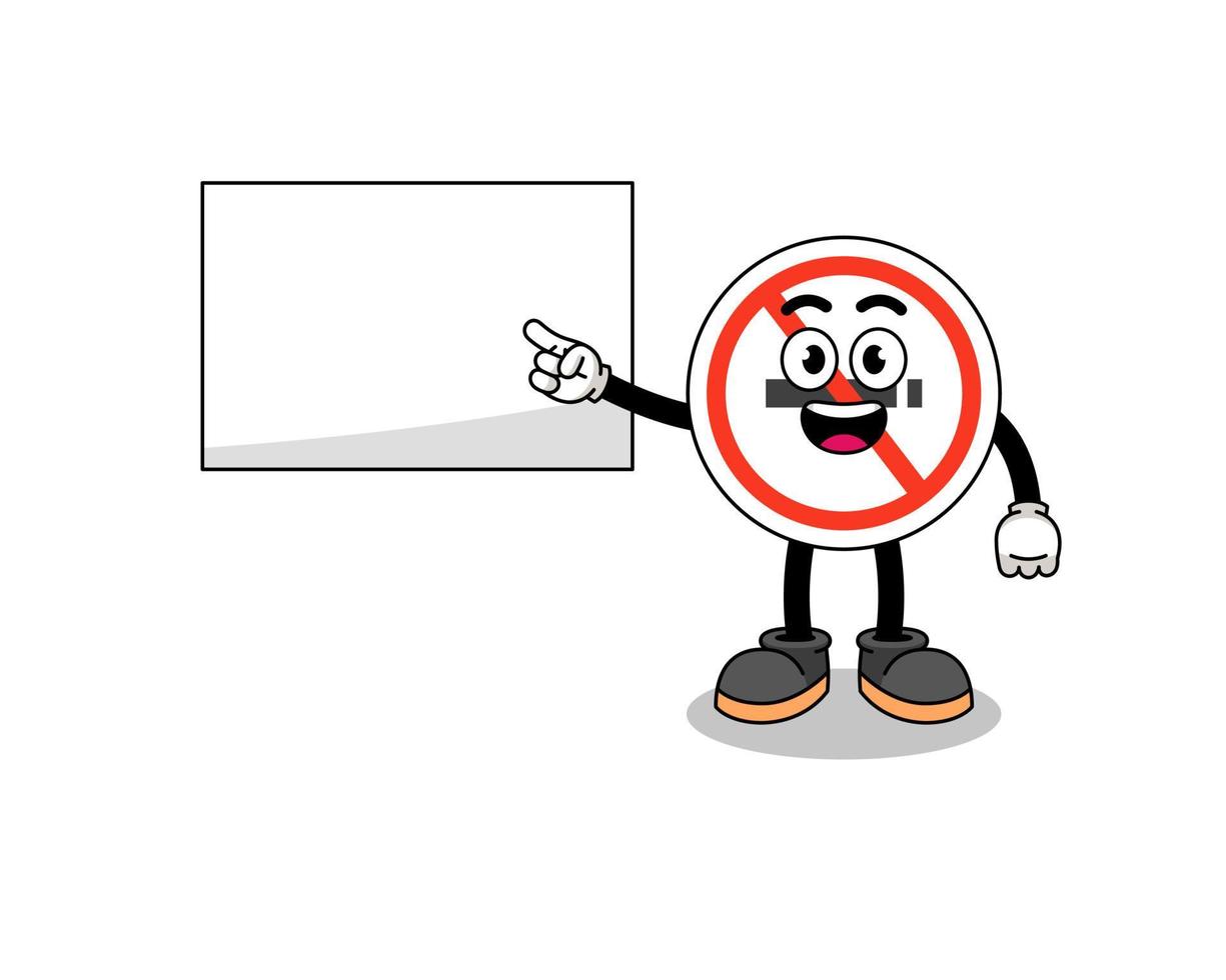 no smoking sign illustration doing a presentation vector