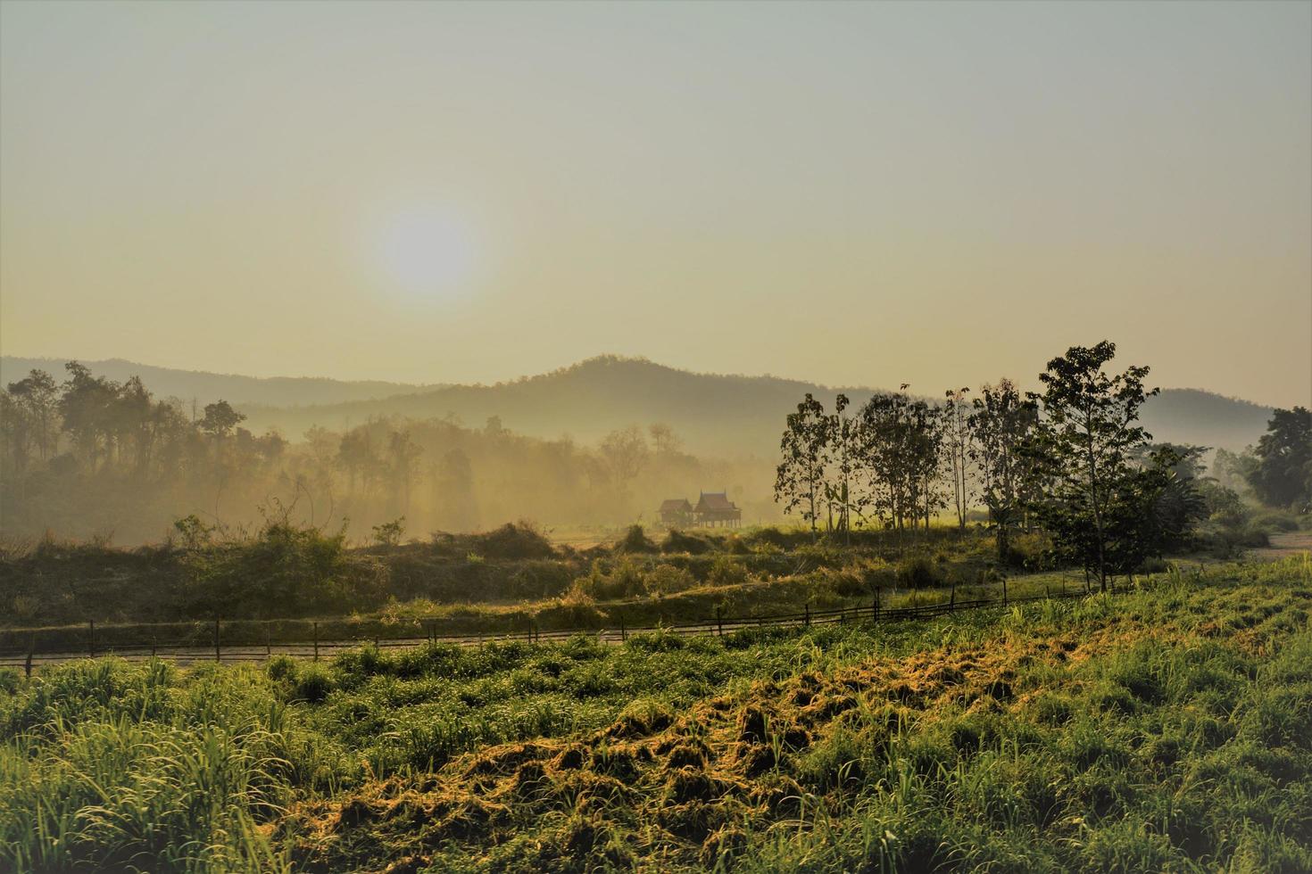 Scenery and railway tourism in north Thailand photo