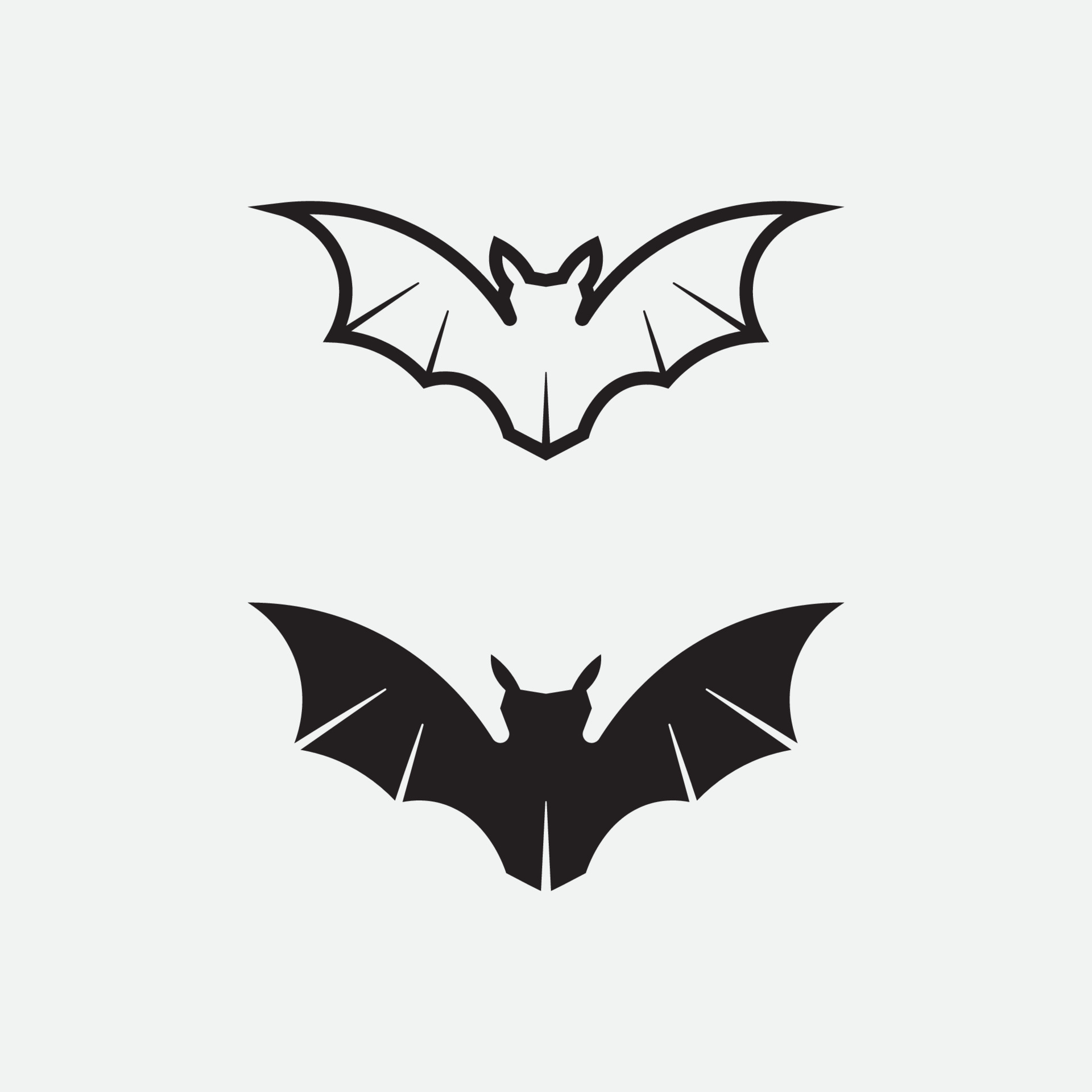 Bat logo animal and vector, wings, black, halloween, vampire, gothic,  illustration, design bat icon 6685159 Vector Art at Vecteezy