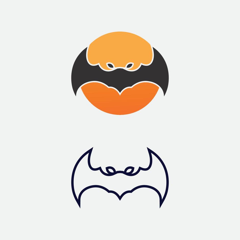 Bat logo animal and vector, wings, black, halloween, vampire, gothic, illustration, design bat icon vector