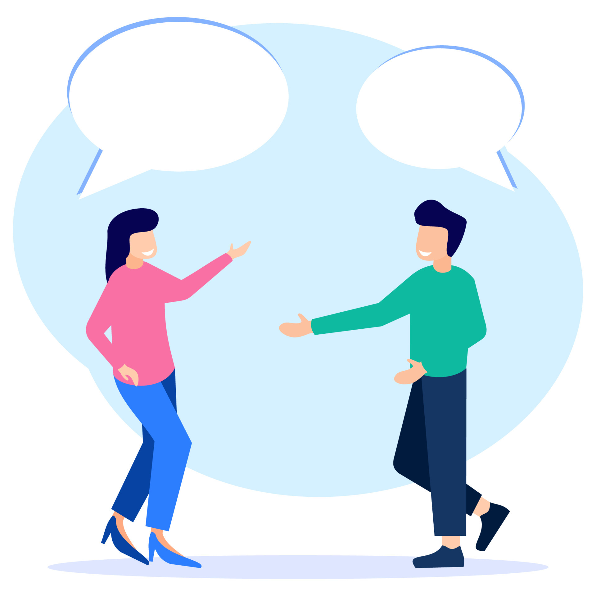 Illustration vector graphic cartoon character of discussion 6685490