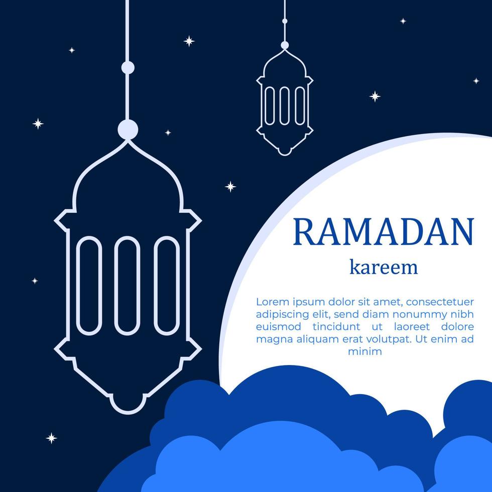 Illustration vector graphic cartoon character of ramadan kareem