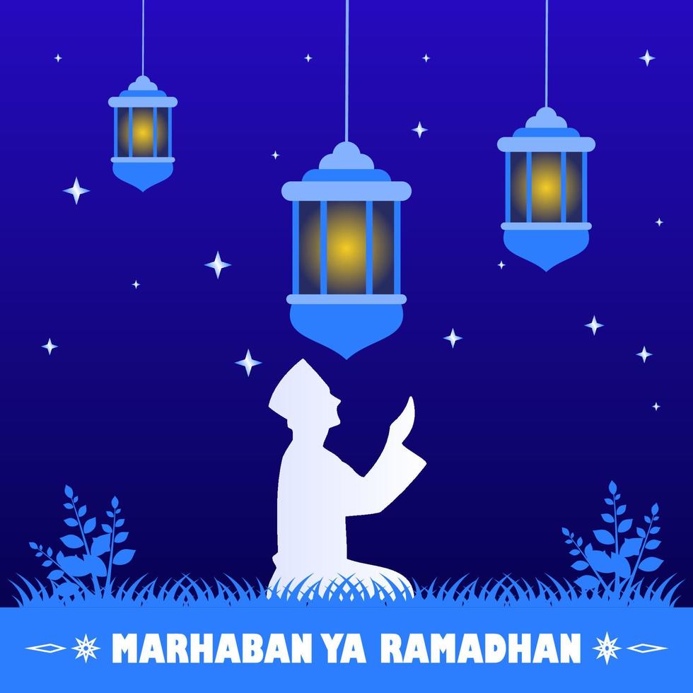 Illustration vector graphic cartoon character of ramadan kareem