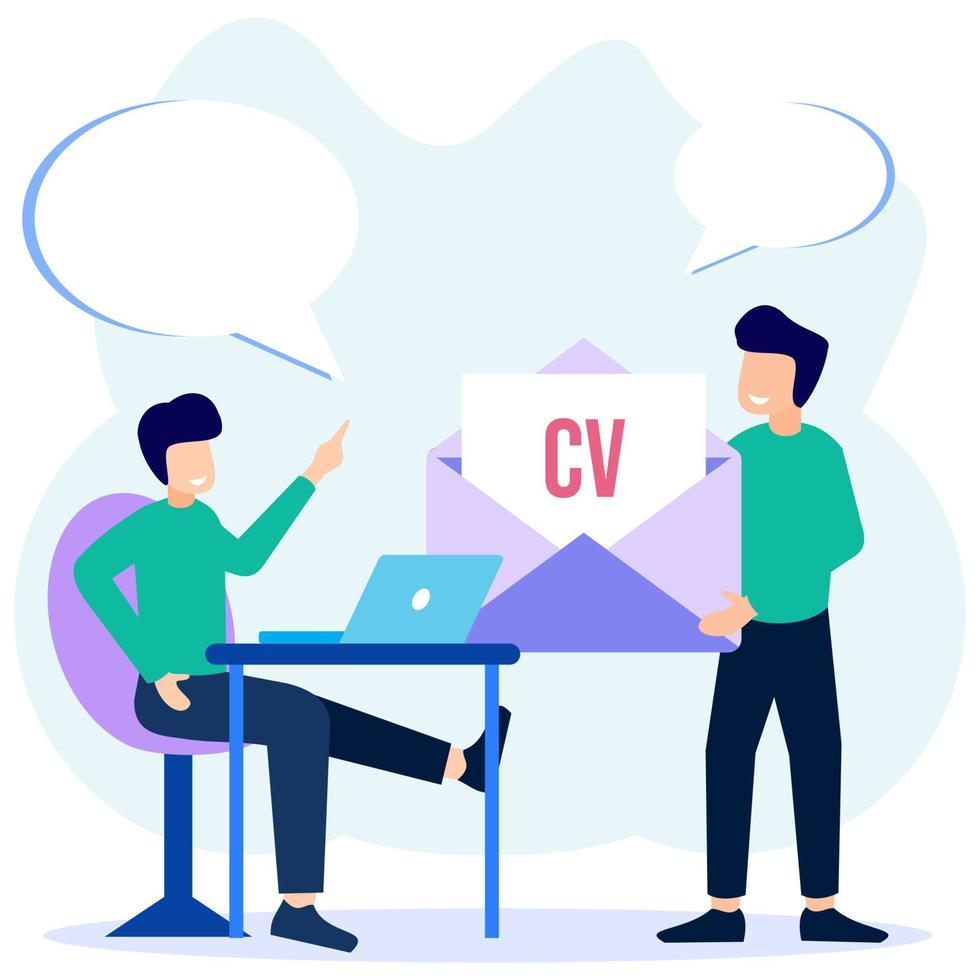 Illustration vector graphic cartoon character of Job interview