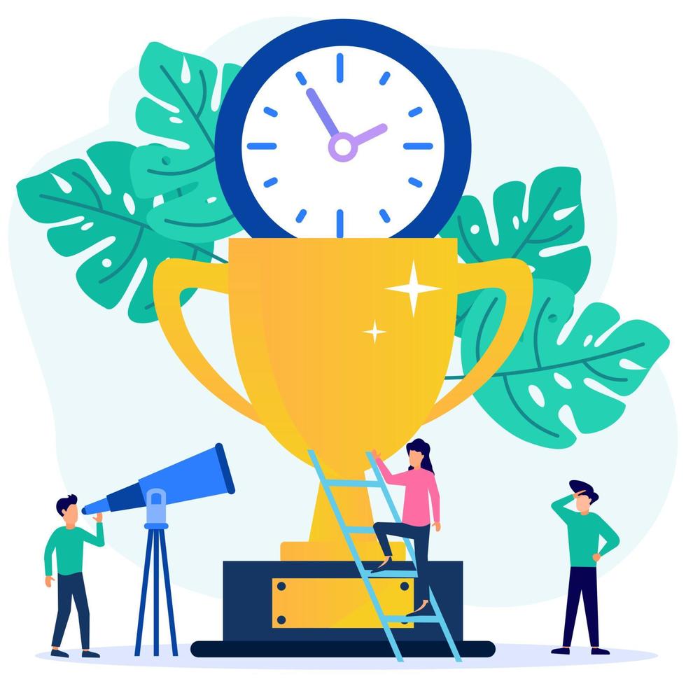 Illustration vector graphic cartoon character of team success