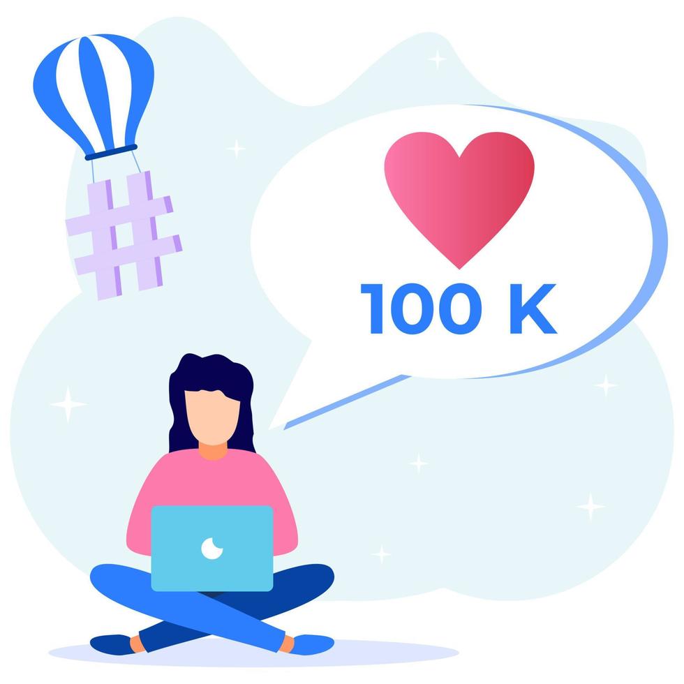 Illustration vector graphic cartoon character of followers