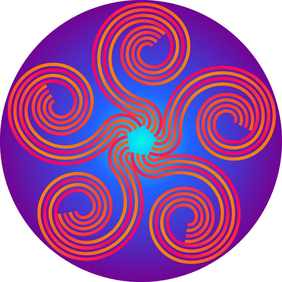 Design round logo element. Abstract wave vector template set. Chinese knots icon.