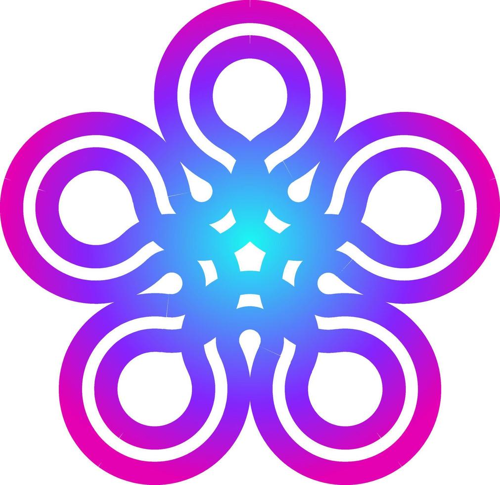 Design round logo element. Abstract wave vector template set. Chinese knots icon.