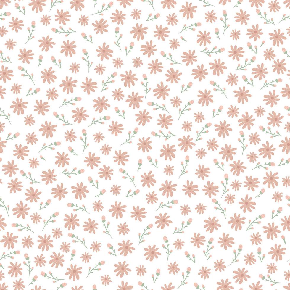 Floral seamless pattern. Pretty flowers. Printing with small pink flowers. Ditsy print. Cute spring background. elegant template for fashionable printers vector