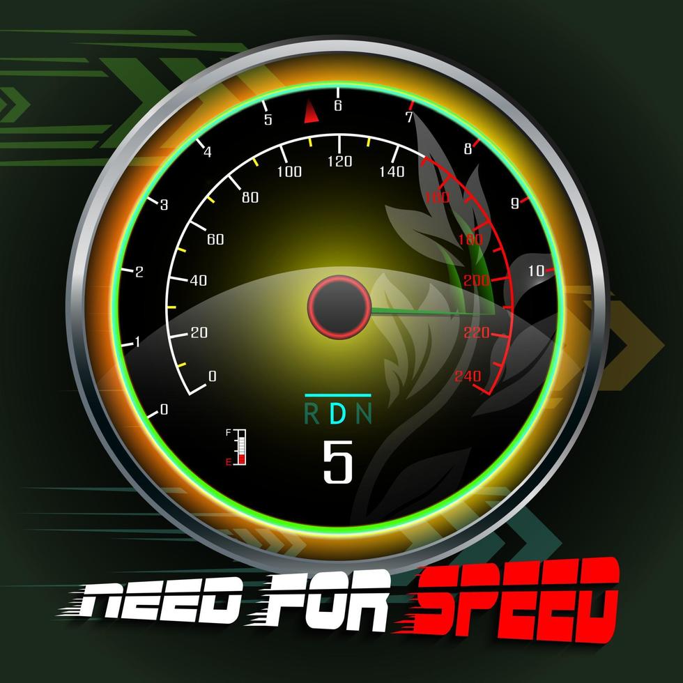 Racing car Speedometer design background vector