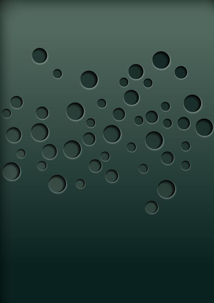 Dark green of bubbles background vector
