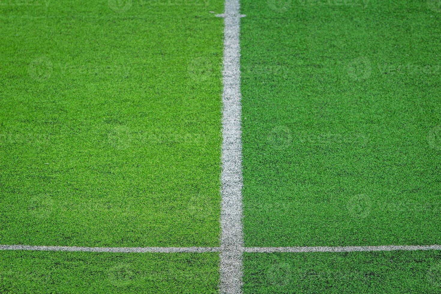 artificial turf of Soccer football field photo