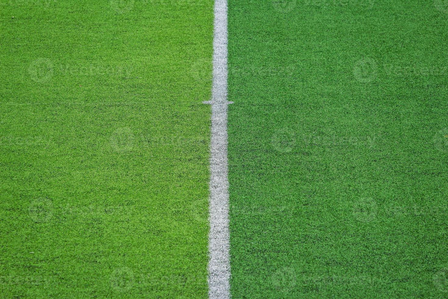 artificial turf of Soccer football field photo