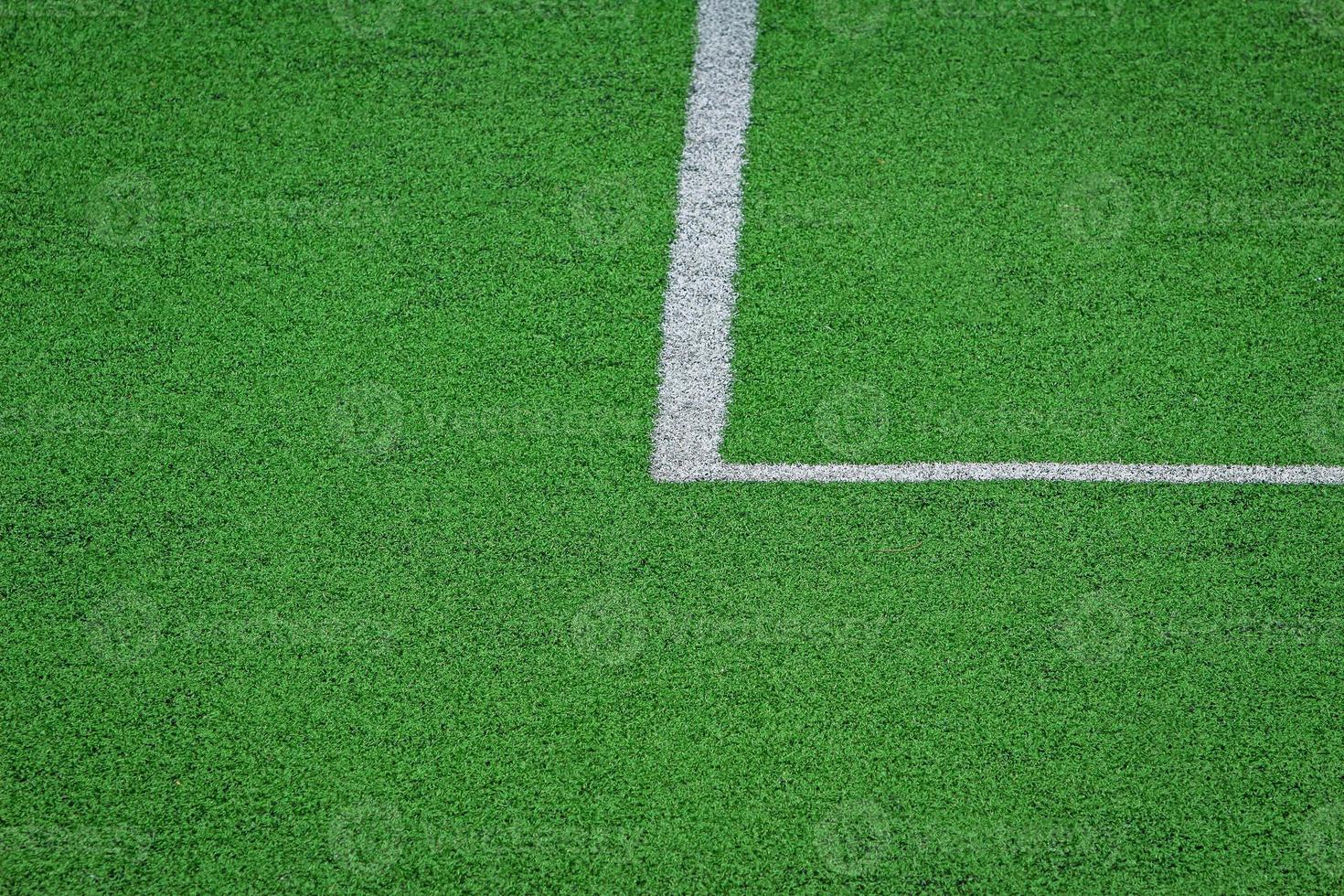 artificial turf of Soccer football field photo