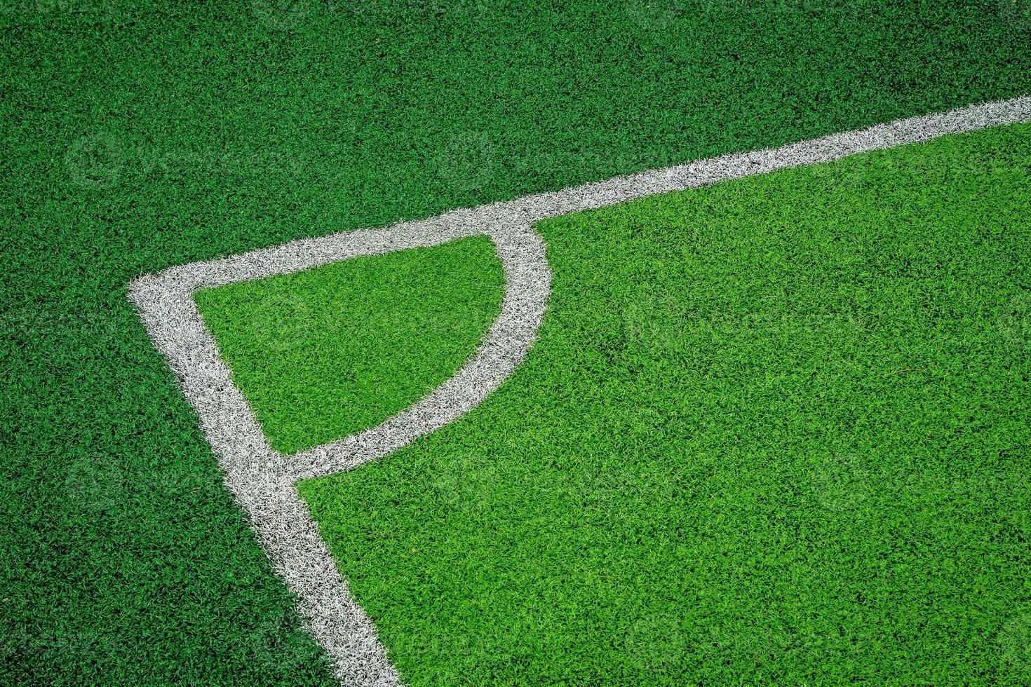 artificial turf of Soccer football field photo