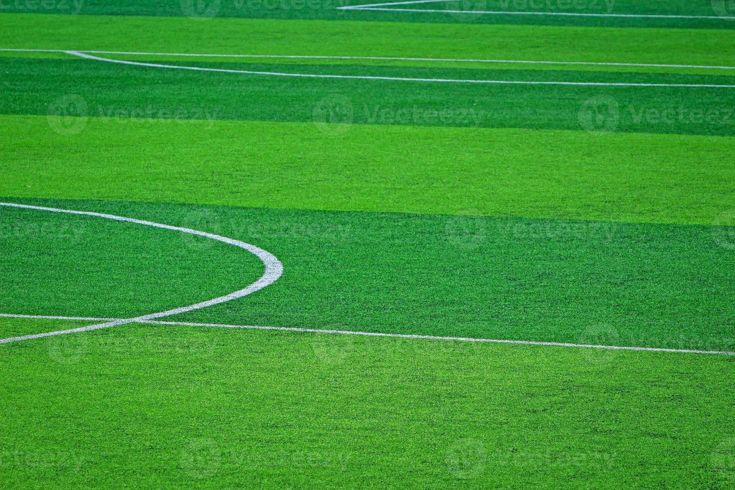 artificial turf of Soccer football field photo