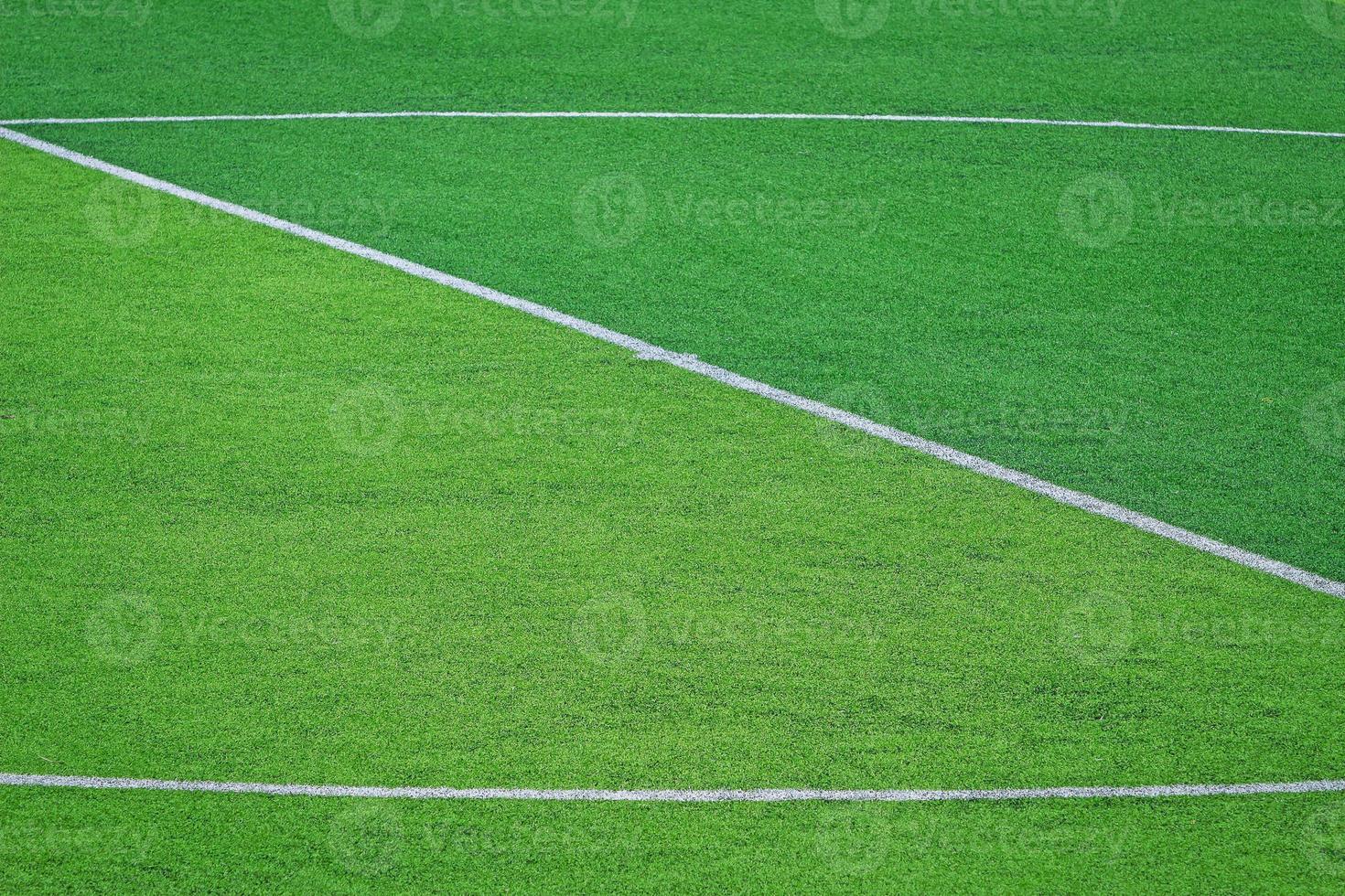 artificial turf of Soccer football field photo