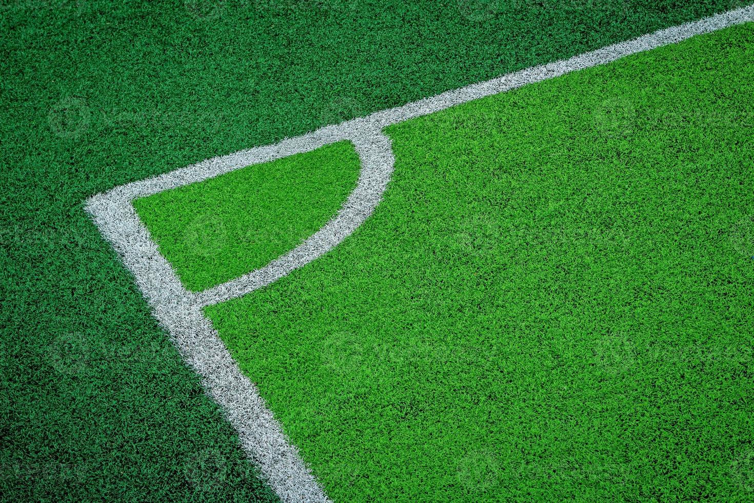 artificial turf of Soccer football field photo