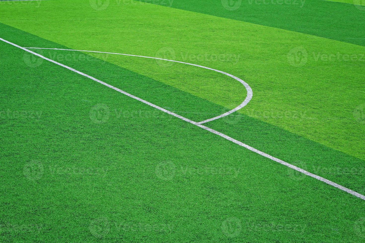 artificial turf of Soccer football field photo