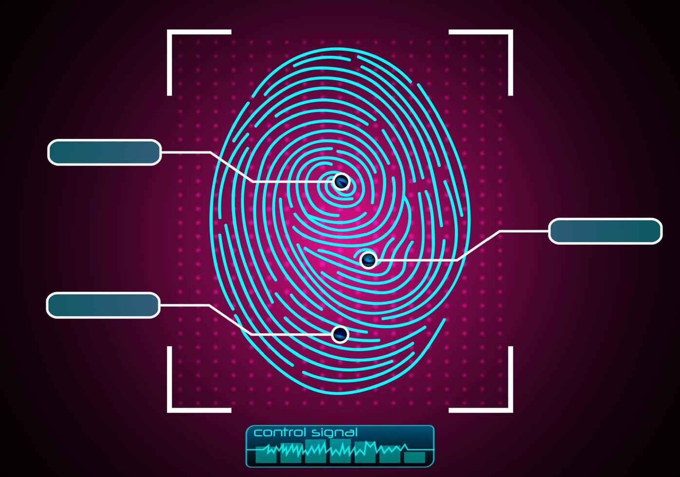 Fingerprint Scanning Identification System vector