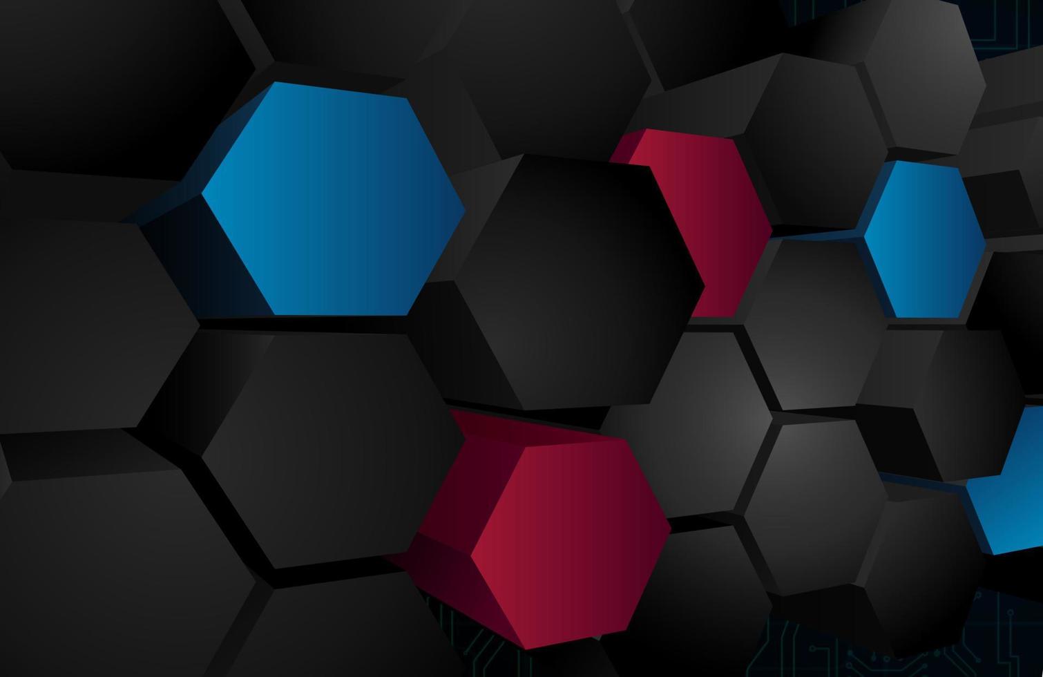 Abstract background with 3d hexagon vector