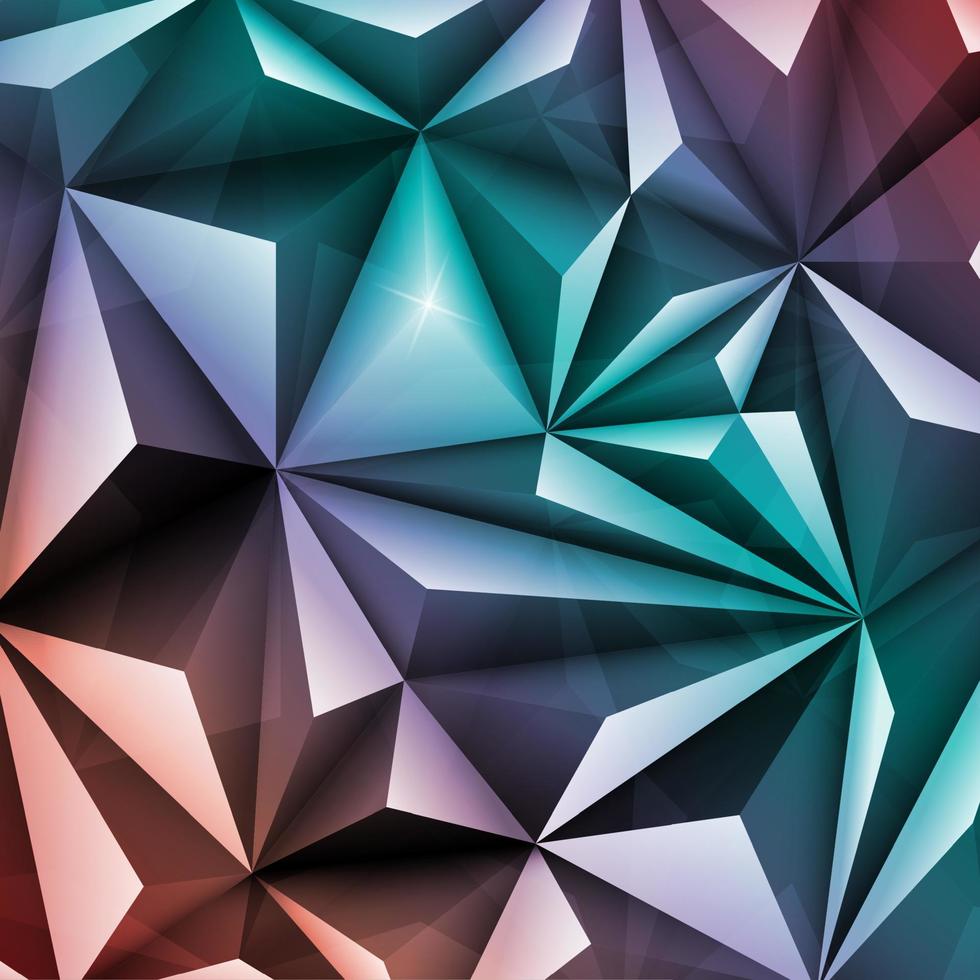 polígono abstracto geométrico triángulo fondo multicolor vector