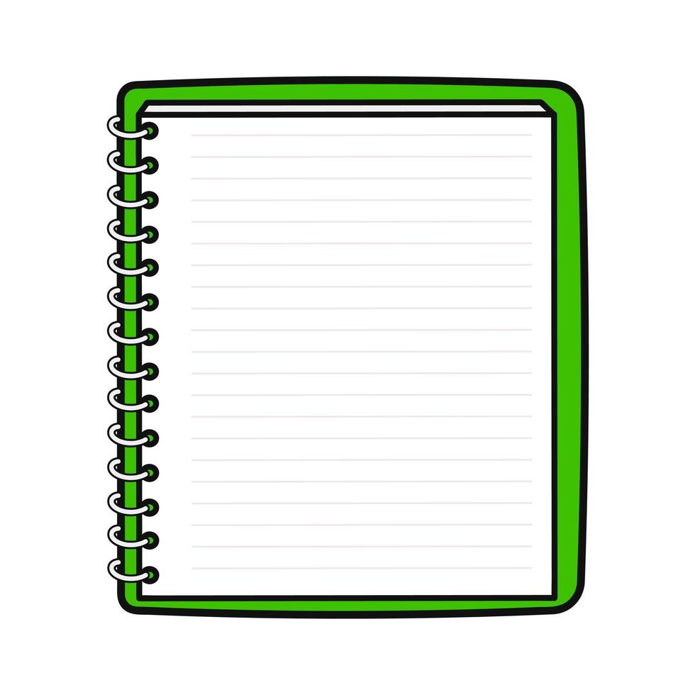 Cute funny note pad. Vector hand drawn cartoon kawaii character illustration icon. Isolated on white background. Note pad character concept