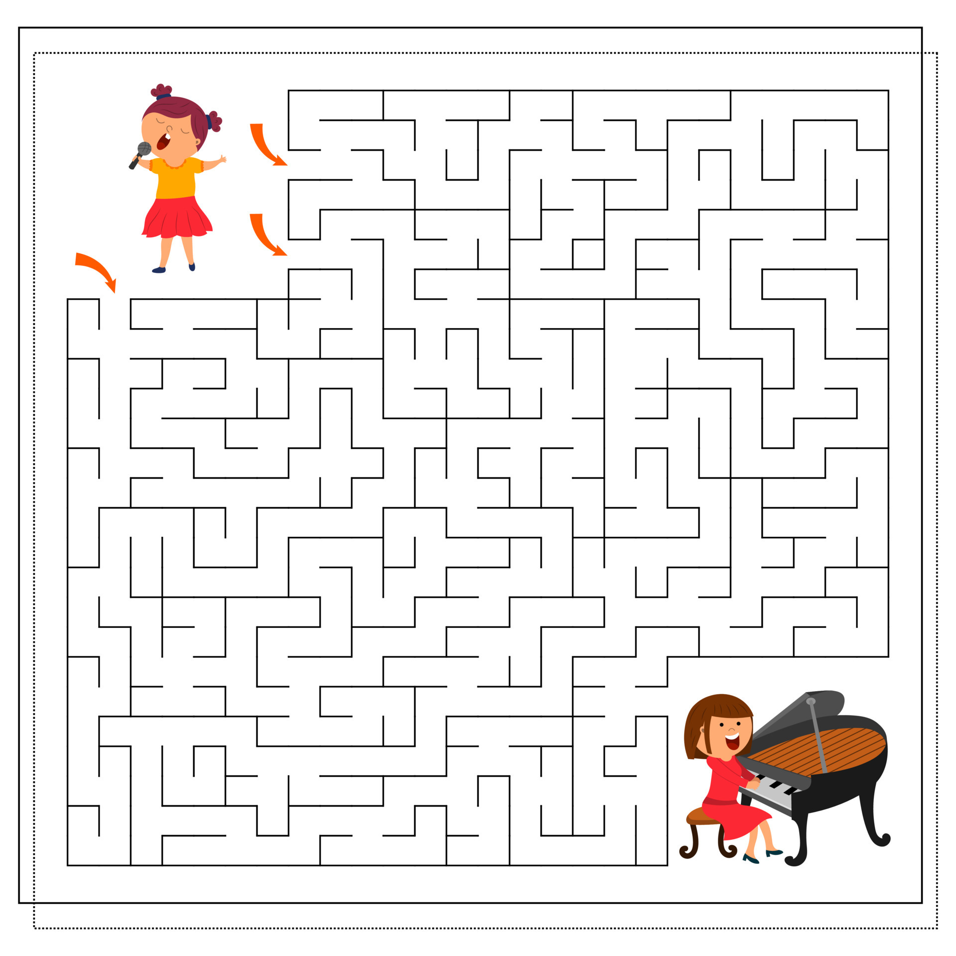 A puzzle game for children, go through the maze. children are