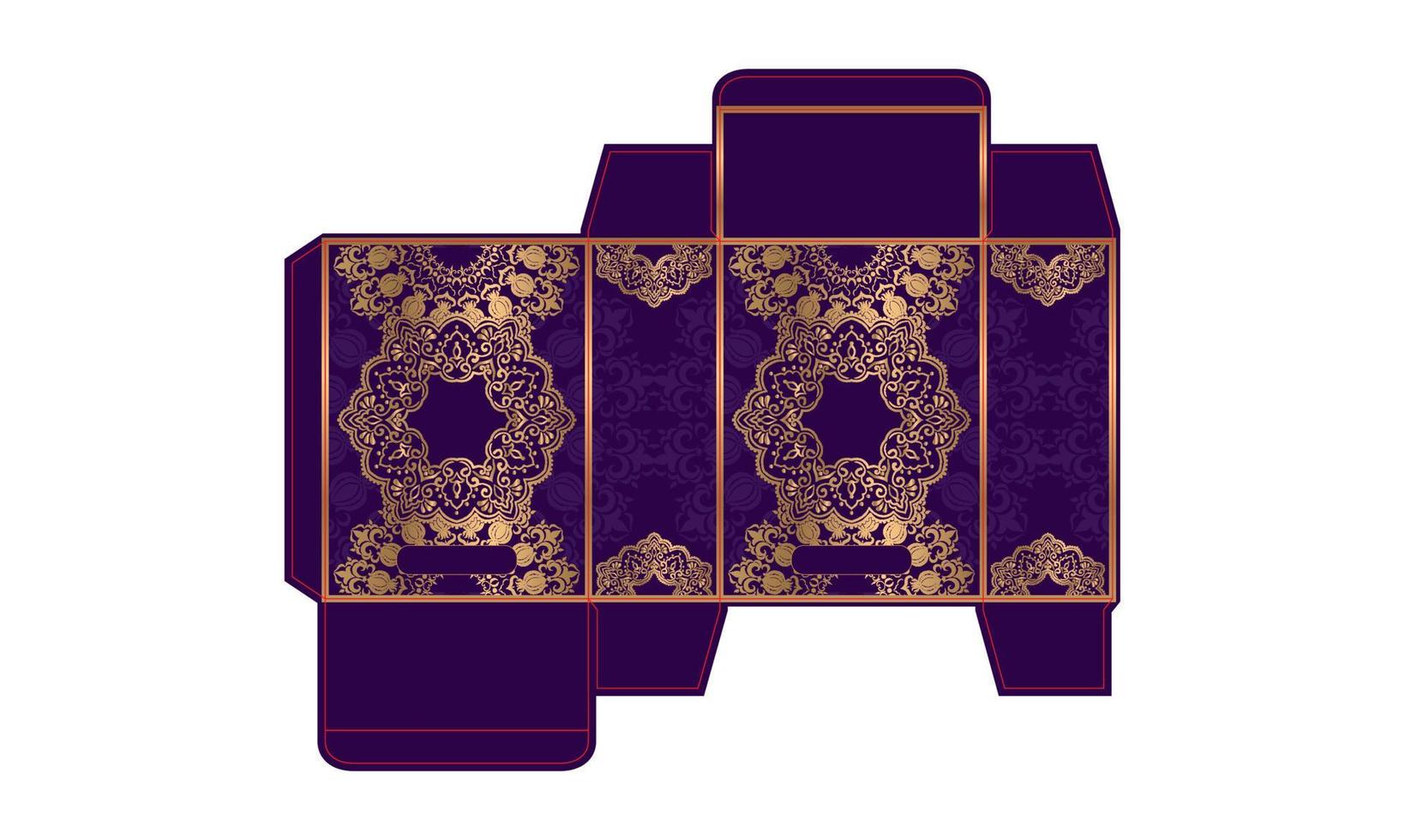 Arabic perfume box design vector