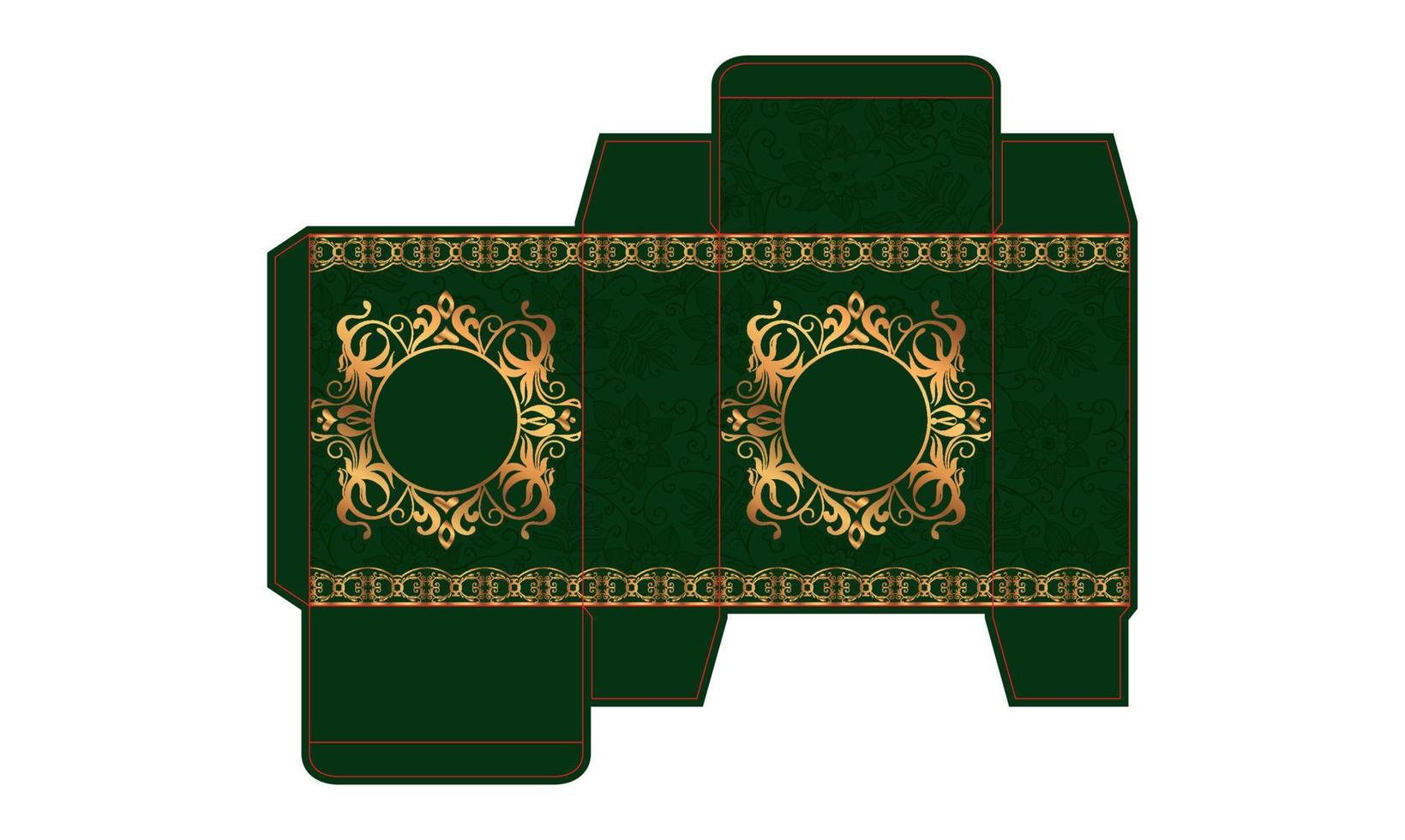 Arabic perfume box design packaging box vector