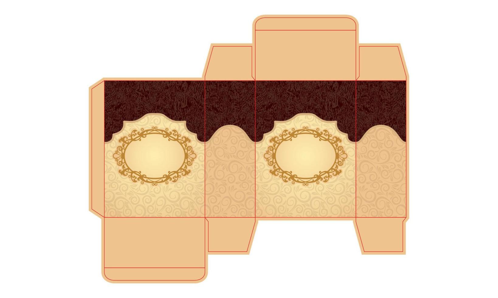 caja de embalaje de diseño de caja de perfume árabe vector