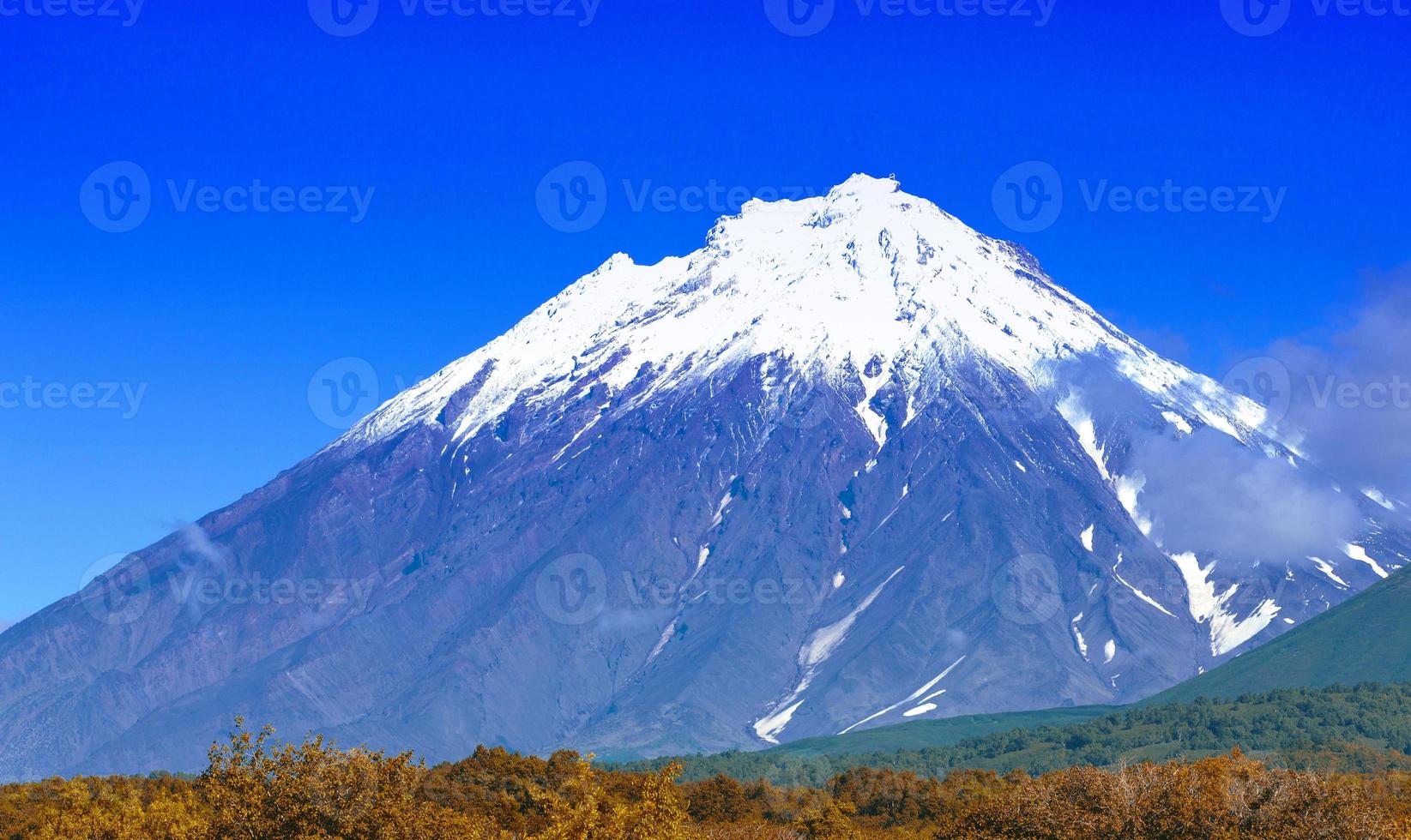 The Koryaksky volcano in Kamchatka in the autumn photo