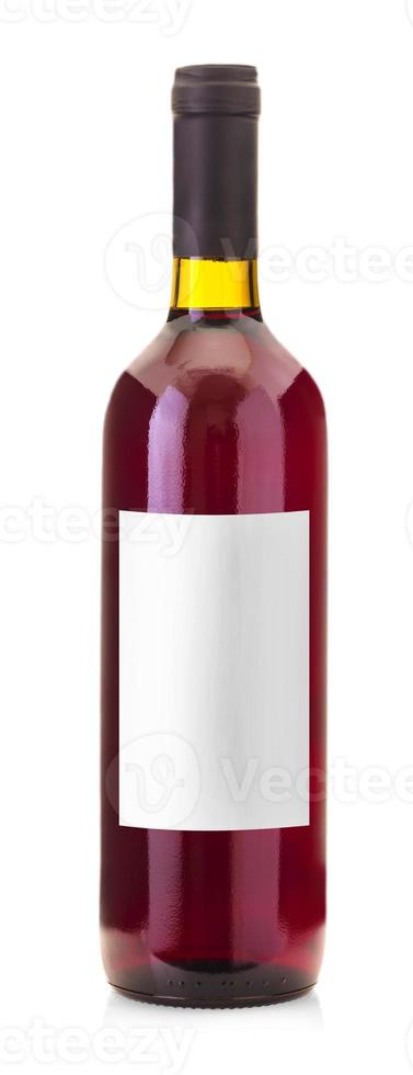 Wine bottle isolated on white. photo