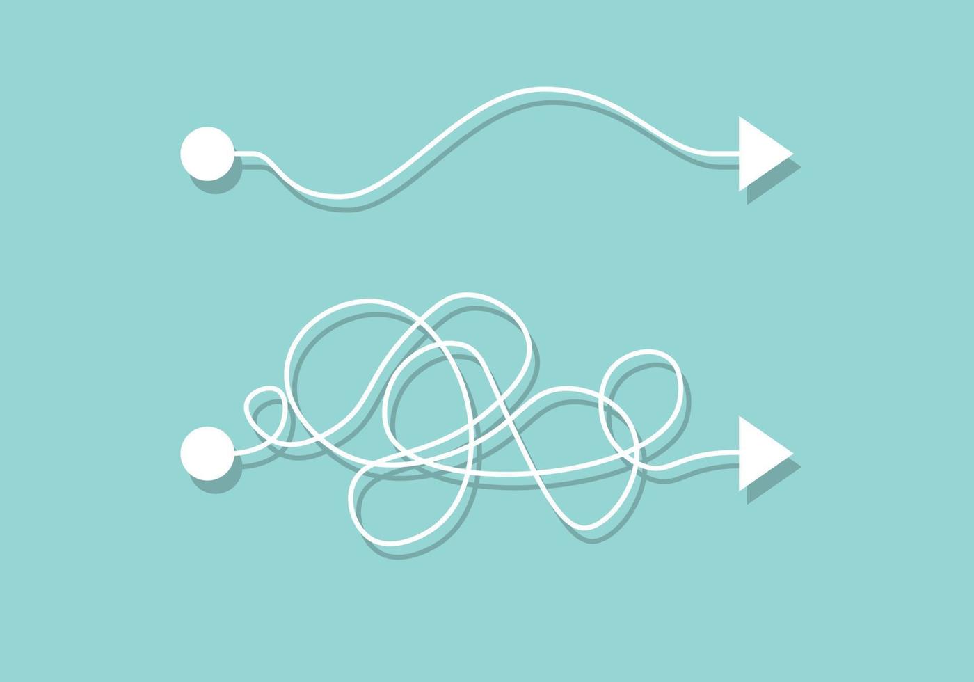 Problem resolve control. Understand question. Problem solving, Complicated solution. Simplifying the complex. Confusion clarity. Communication sign. Business concept vector
