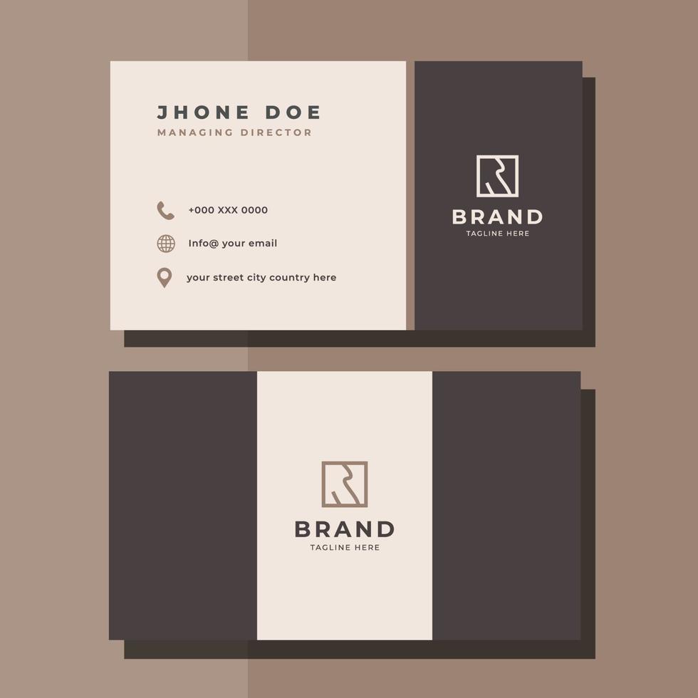 Minimalist And Clean Business Card vector