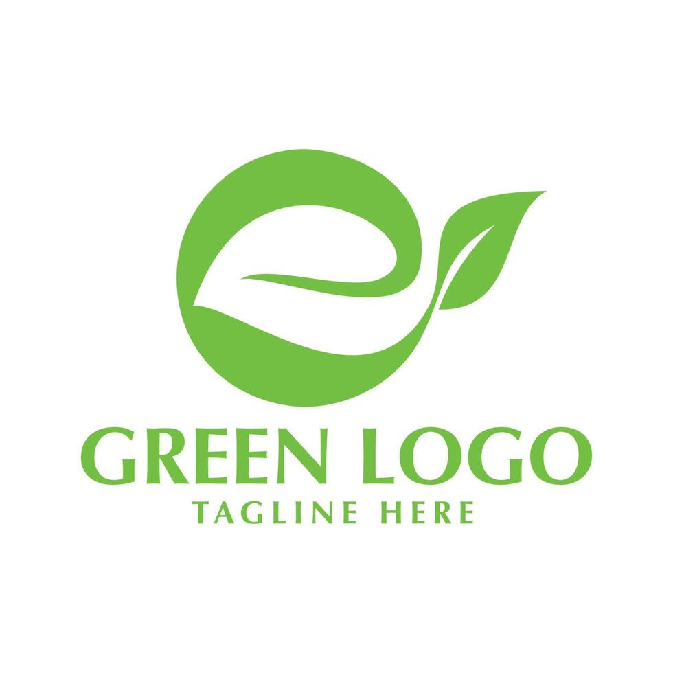 green vegetable logo with green leaf and carrot vector