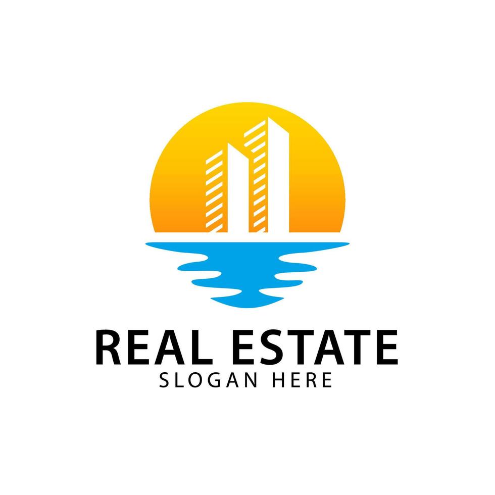Realestate house resident logo design vector