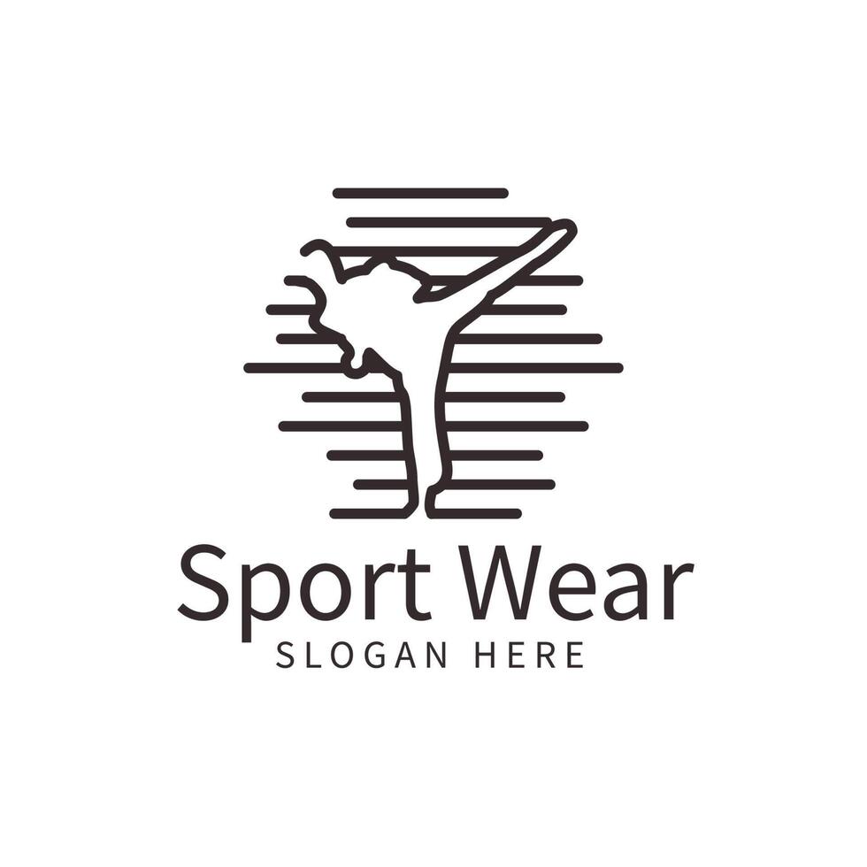 Sport wear community logo design vector