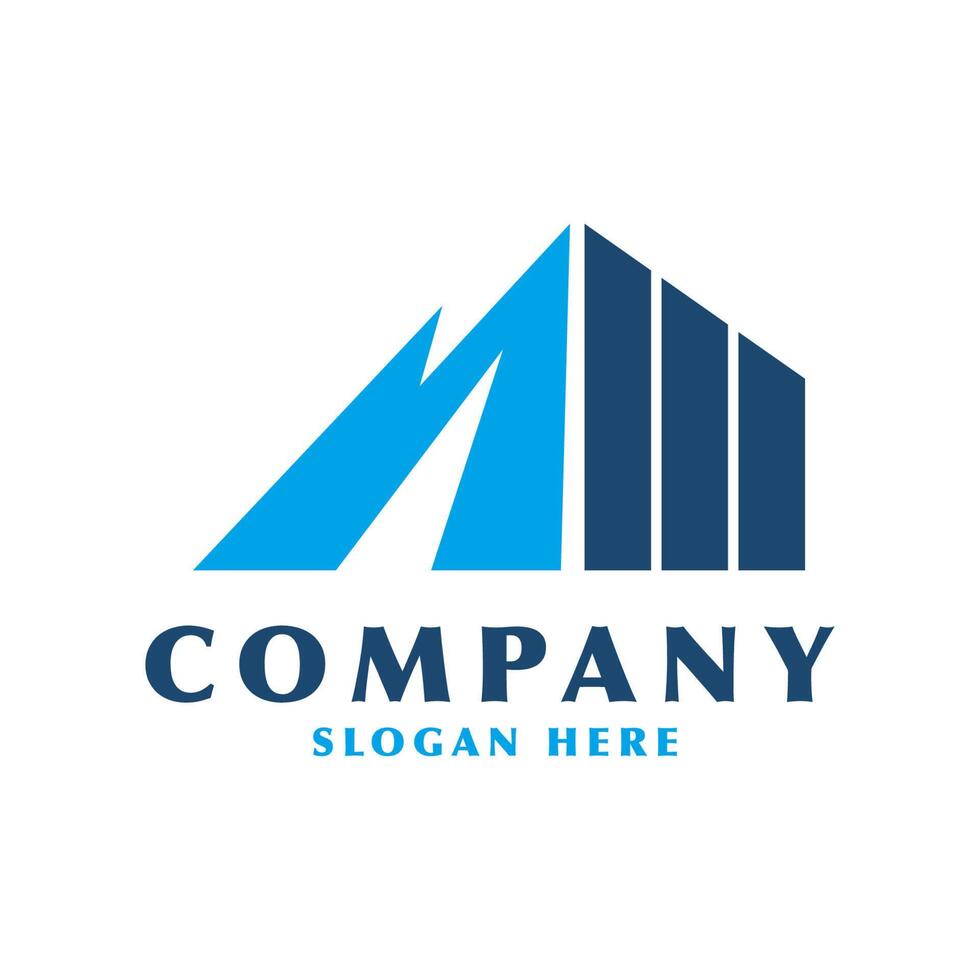 business analysis logo template and data in blue color vector