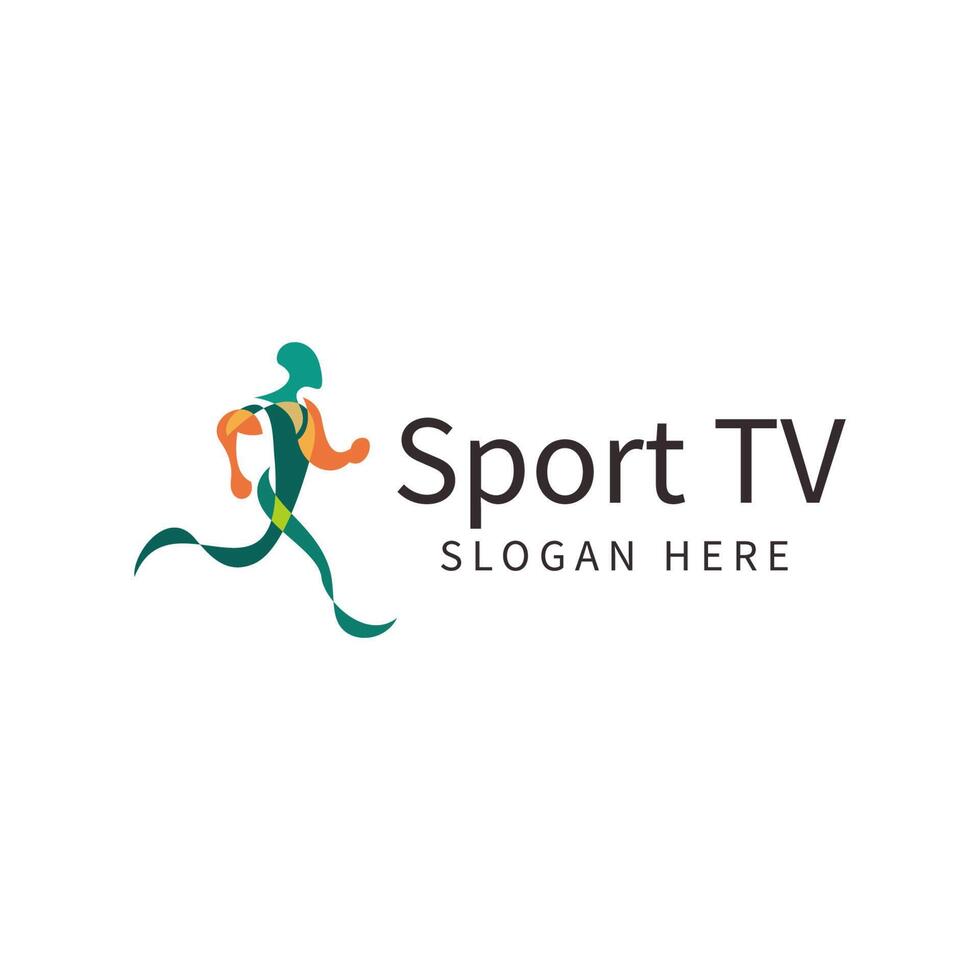Sport tv logo design for yt channel vector