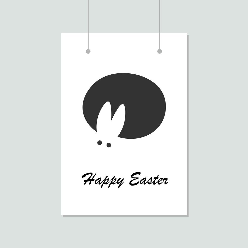 Easter series vector, vector of the silhouette of the easter bunny. Good for icons or symbols.