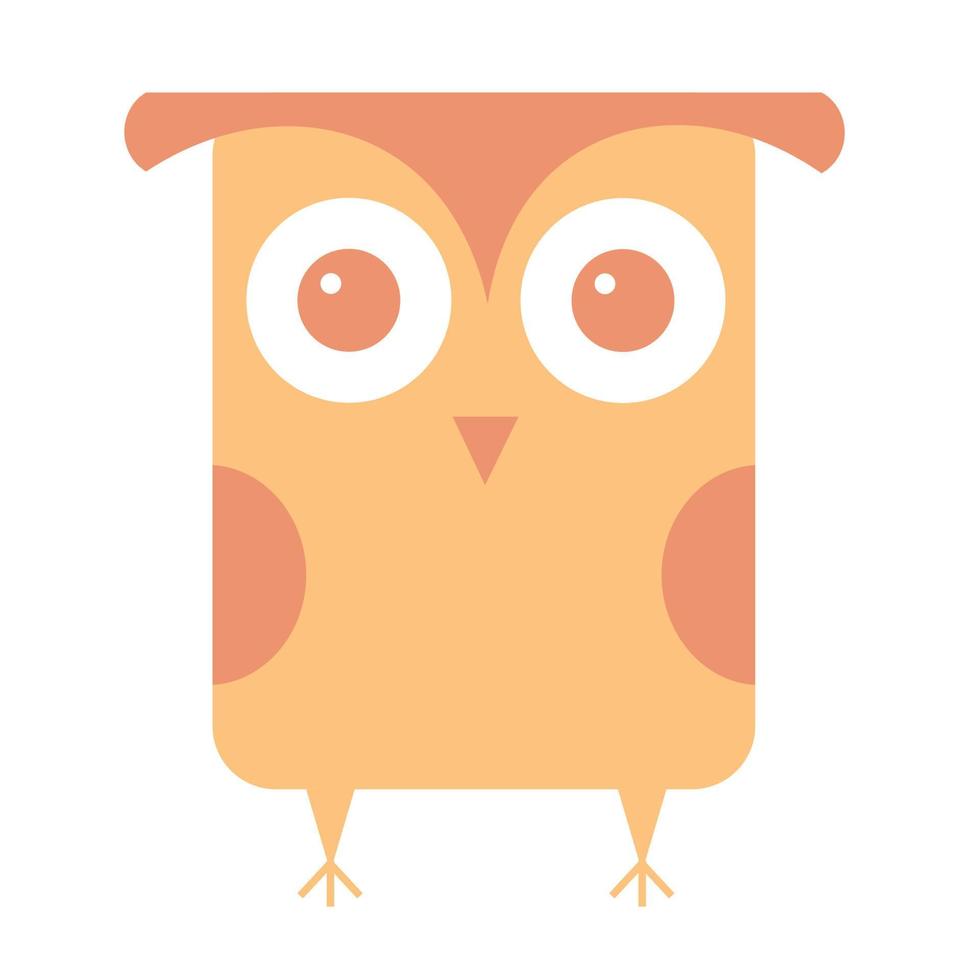 Vector of the animal series, vector of owl chicks with thick hair. Good for icons.